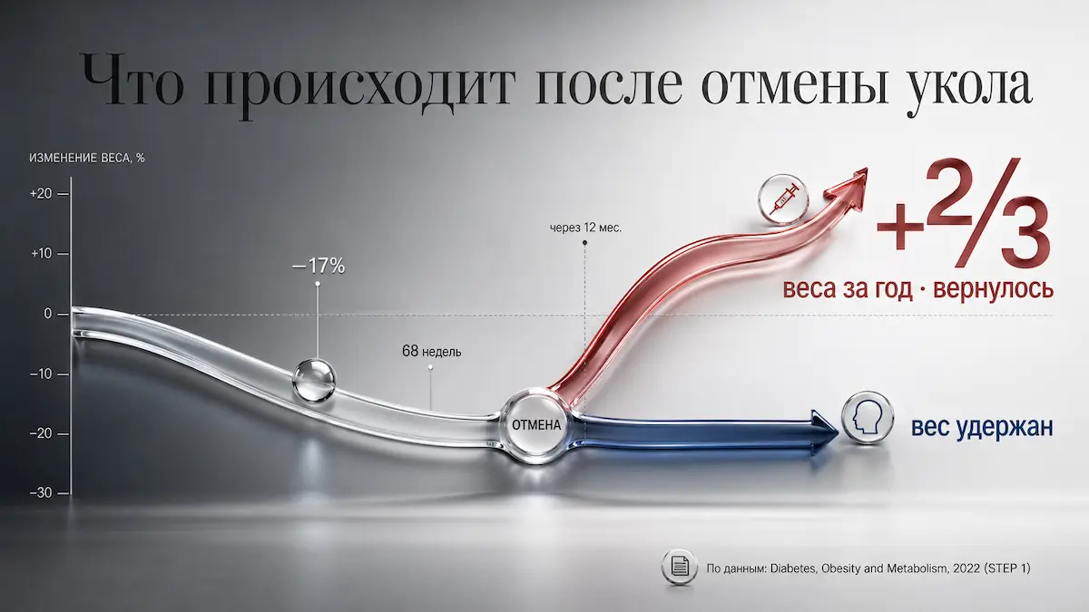Вес после отмены уколов уколы для похудения: динамика веса после отмены препарата