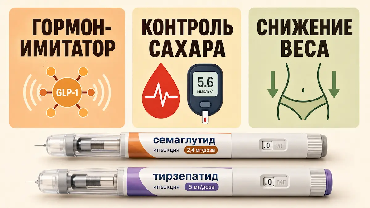 Как работают препараты ГПП-1 ГПП-1 при диабете и при ожирении: механизм действия и две цели