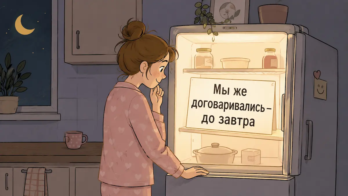 вечернее переедание: ночной поход к холодильнику глазами художника