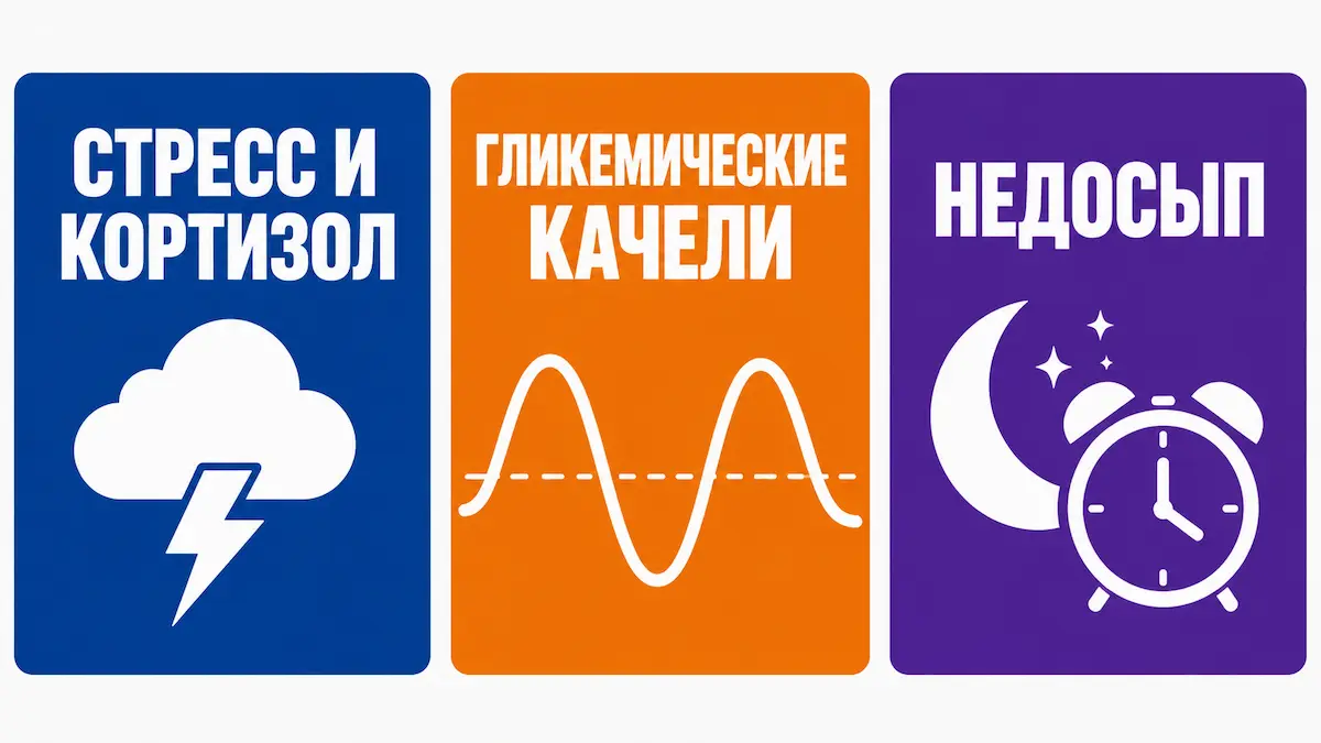 Три триггера тяги к сладкому Инфографика: почему тянет на сладкое — стресс, гликемические качели и недосып как три триггера тяги