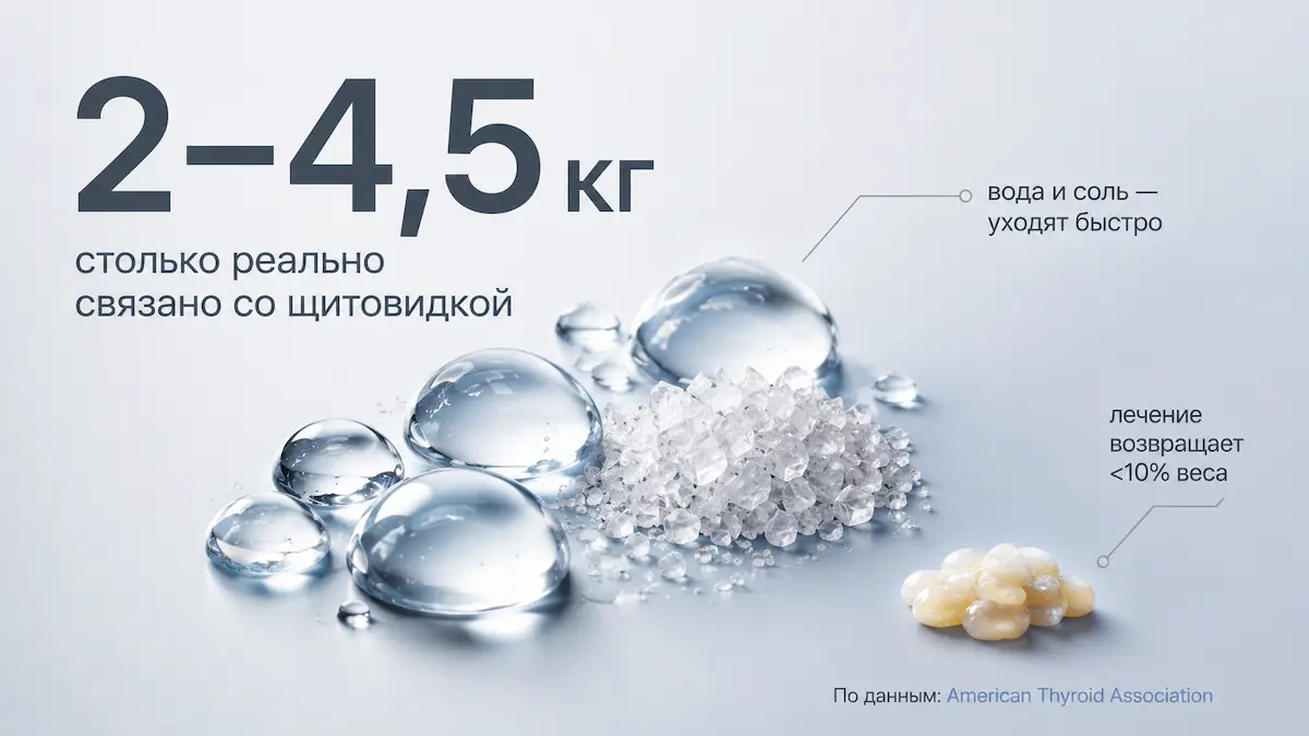 Сколько килограммов прибавляет гипотиреоз похудеть при гипотиреозе: какой вес реально связан со щитовидной железой