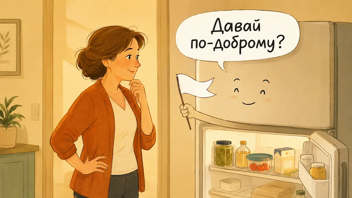 Когда зеркало устало от критики доброжелательная иллюстрация про разговор с зеркалом и принятие тела