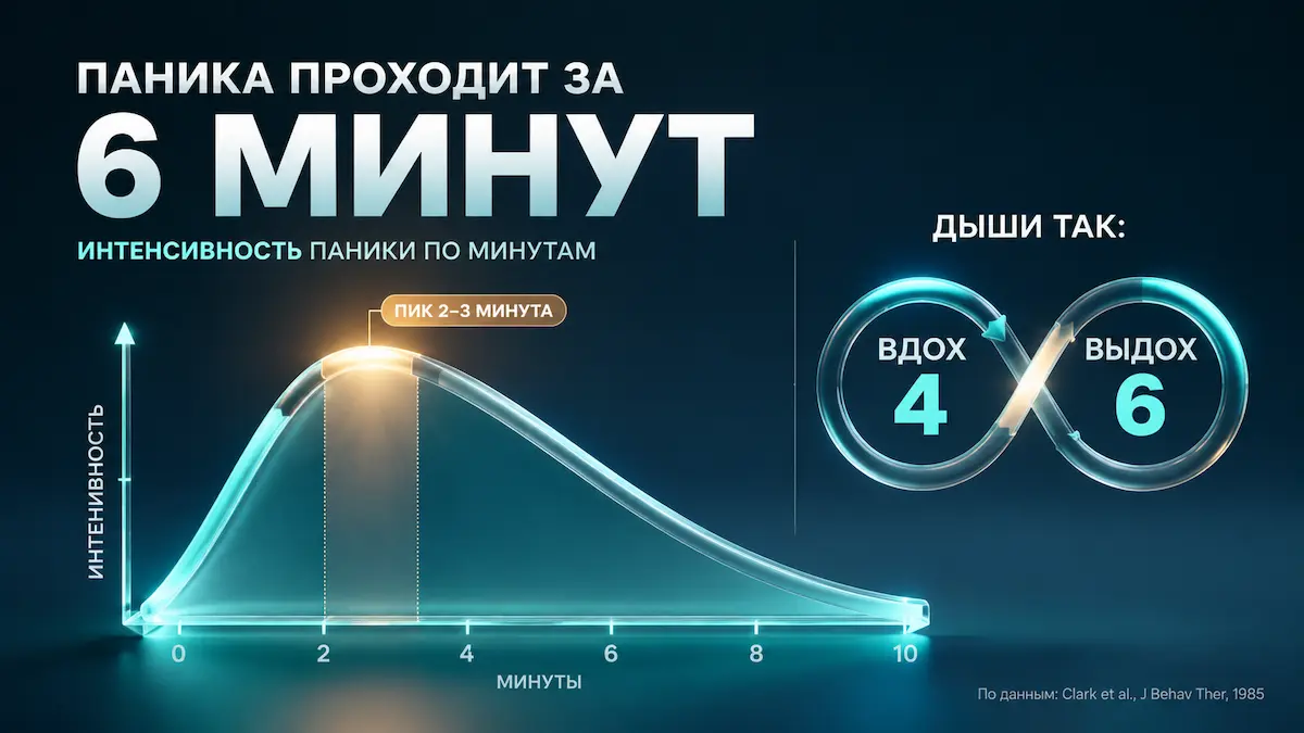 Дыхание 4-6 и кривая панической атаки Как справиться с панической атакой: дыхание 4-6 и кривая приступа по минутам