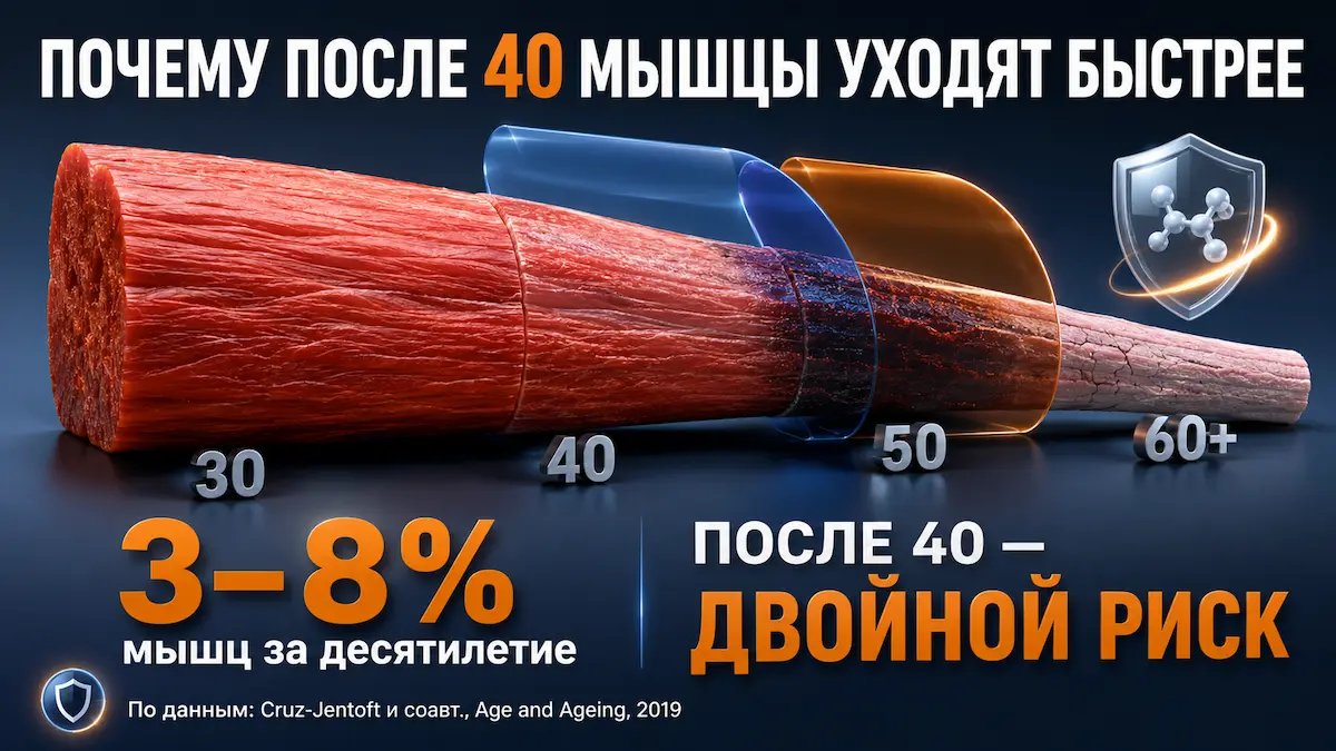 Мышцы и возраст: окно риска после 40 голодание и мышцы после 40: как возраст ускоряет потерю мышечной массы