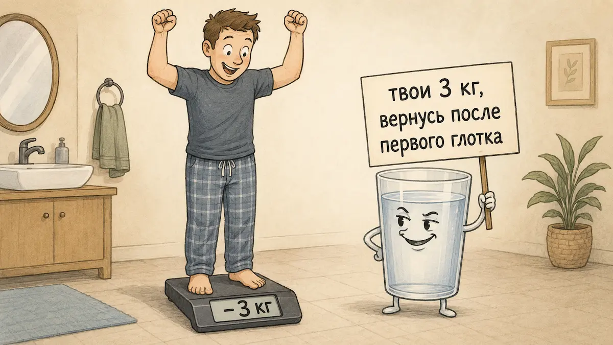 сухое голодание: быстрый вес — это ушедшая вода, а не жир