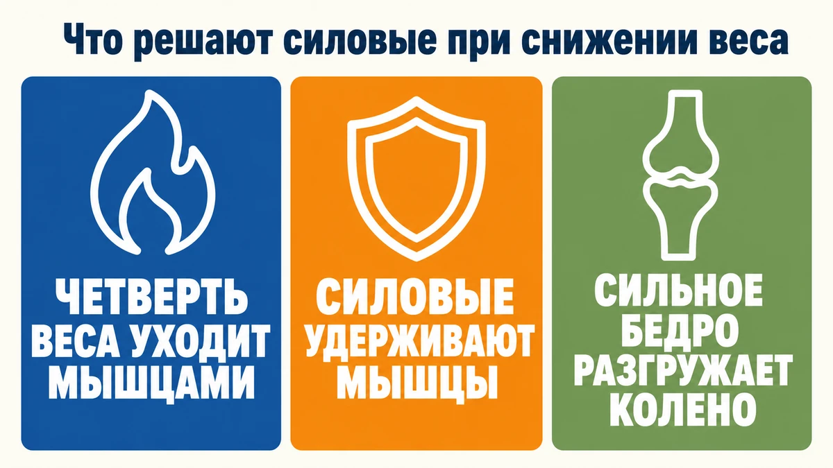 Зачем силовые при снижении веса Силовые тренировки для новичка: три причины начать с мышц при большом весе