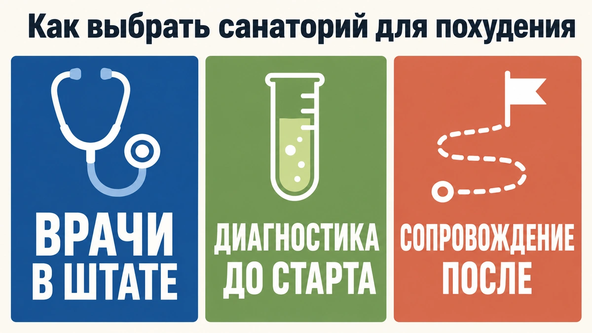 Три главных критерия выбора санатория Санаторий для похудения в Ленинградской области: три главных критерия выбора — врачи, диагностика, сопровождение
