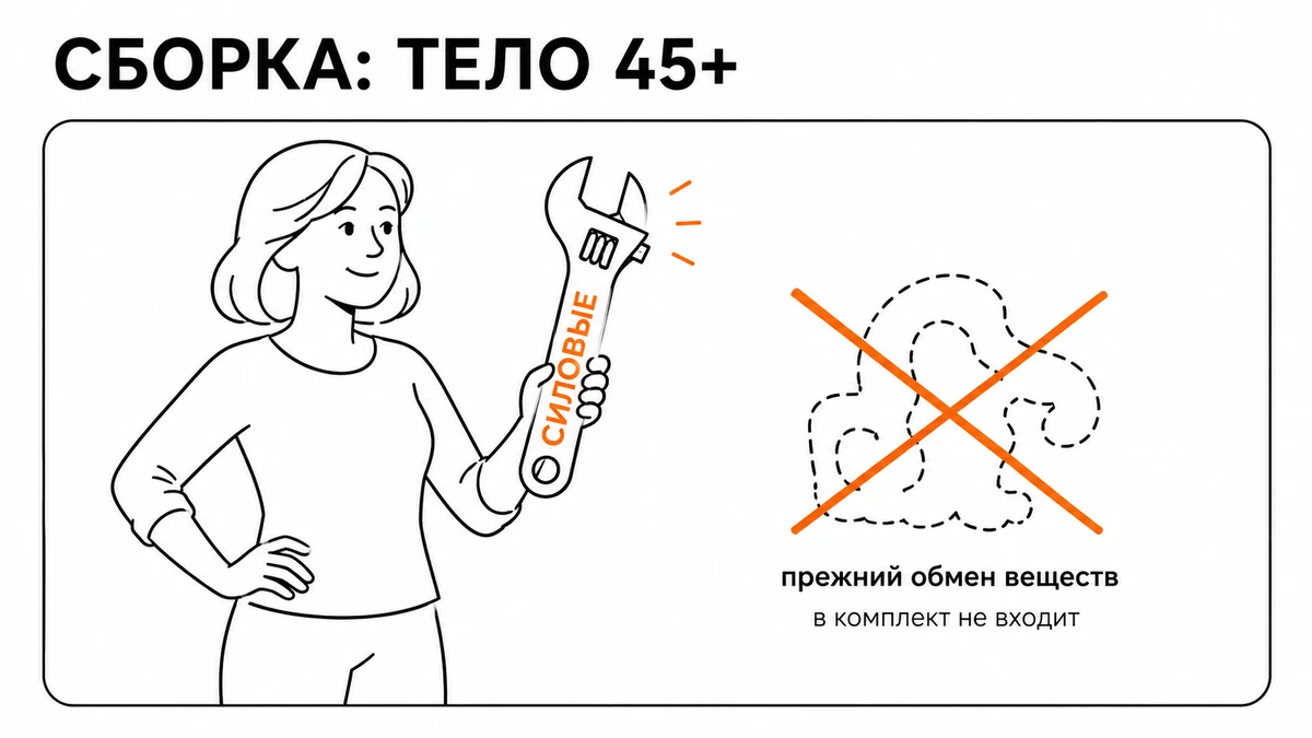 Инструкция по сборке: тело 45+ иллюстрация: инструкция по сборке тела после 45 в стиле мебельной схемы