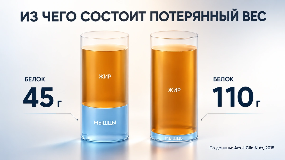 Сколько белка нужно в день при похудении: доля мышц в потерянном весе при низком и достаточном белке