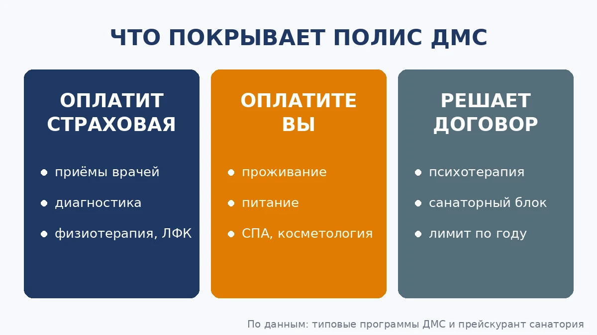 Санаторий для похудения по ДМС: что покрывает полис, что не покрывает и что решает договор