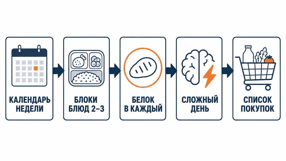 Схема-алгоритм: как составить недельный рацион за пять шагов